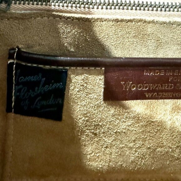 VTG James Florsheim London for Woodward and Lothrop Brown Leather Tailored Purse - Picture 8 of 15
